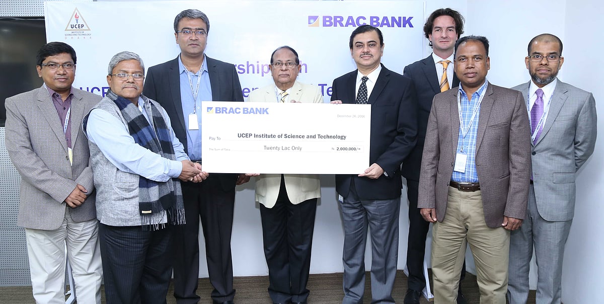 BRAC Bank and UCEP officials at the ceremony.
