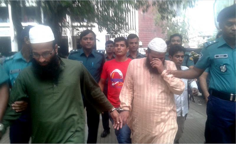 Four convicts of photojournalist Aftab Ahmed murder case. Photo: Asaduzzaman