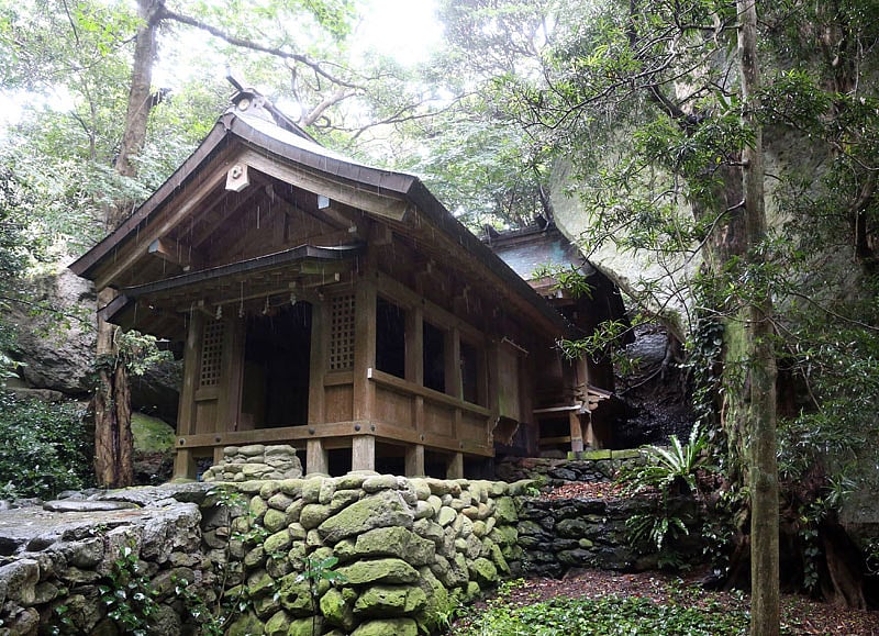 This September 30, 2016 picture shows Okitsugu shrine of the Munakata Taisha at Okinoshima island, some 60 kilometres from Munakata city, Fukuoka prefecture. The island of Okinoshima and associted sites in the Munakata Region have been inscribed at the 41st session of the UNESCO World Heritage Committee held in Poland on July 9, 2017. AFP