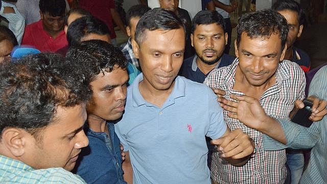 Former police super Babul Akter at the Chittagong Metropolitan Police (CMP) headquarters. Photo: Prothom Alo