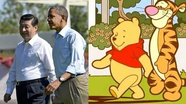 This meme showing Xi Jinping and former US President Barack Obama began circulating in 2013. AFP file photo