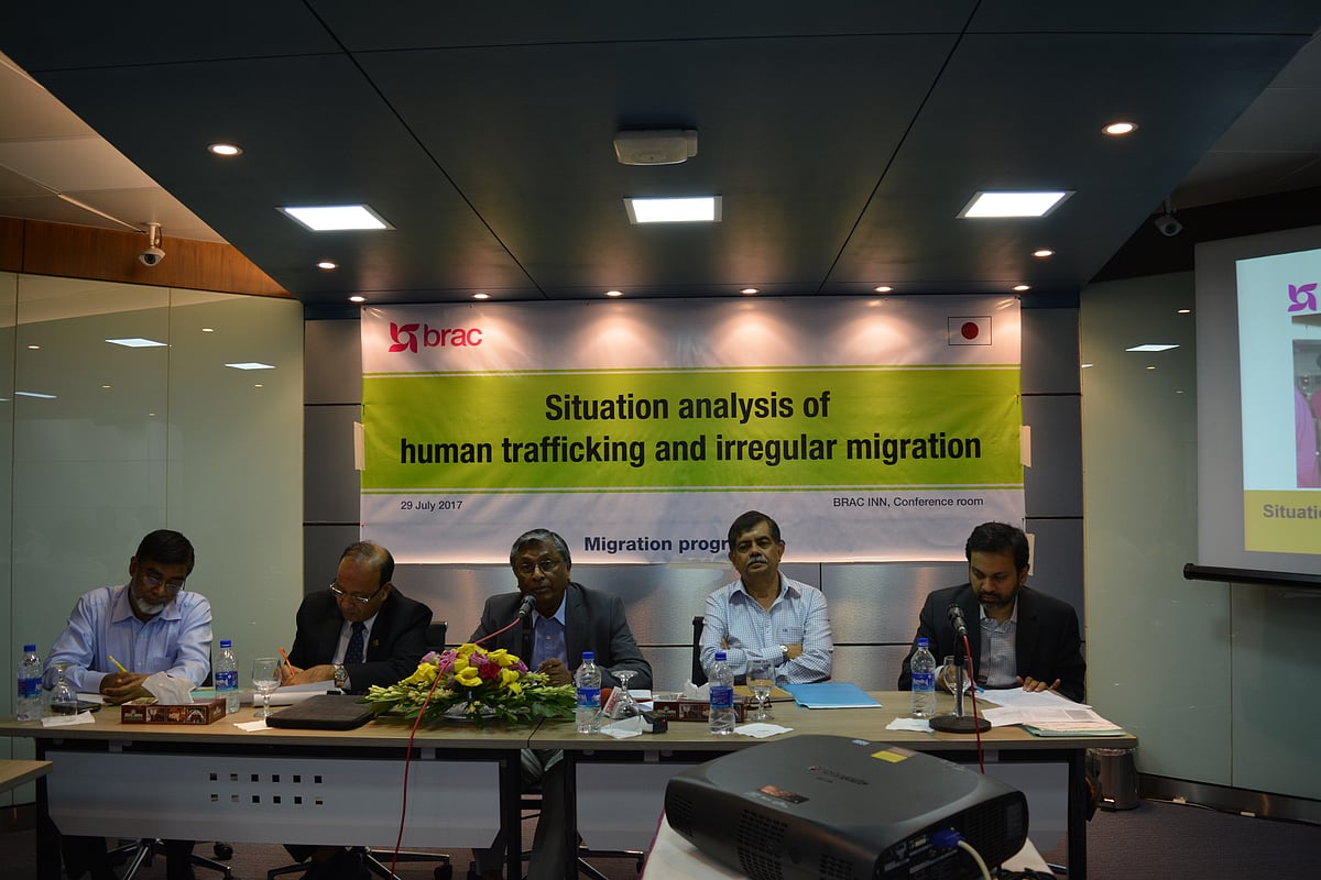 NHRC chairman Kazi Reazul Hoque speaking at the consultation on Saturday. Photo: BRAC