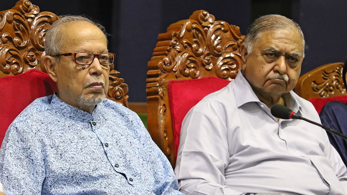 AQM Badruddoza Chowdhury and Dr Kamal Hossain. Photo: Saiful Islam