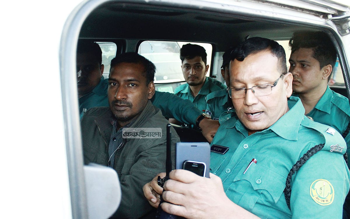 Christian priest William Walter Rosario rescued by South Surma police on Friday. Photo: Prothom Alo