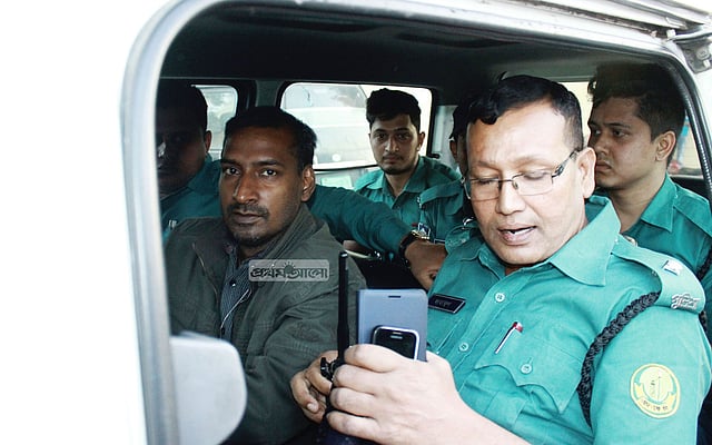 Christian priest William Walter Rosario rescued by South Surma police on Friday. Photo: Prothom Alo