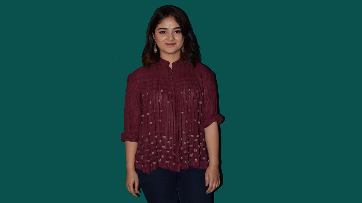 Actress Zaira Wasim at the success party of her film `Secret Superstar` in Mumbai on 26 October 2017. IANS