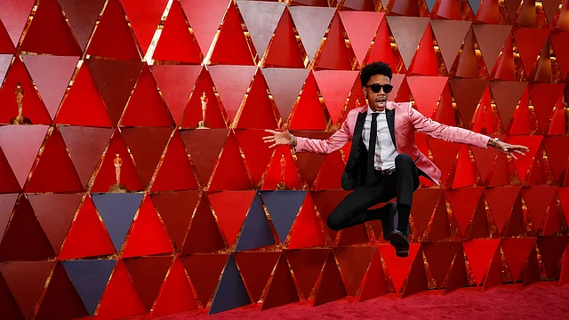 Darrell Britt-Gibson arrives at the Oscars in Hollywood, California, US. Photo: Reuters