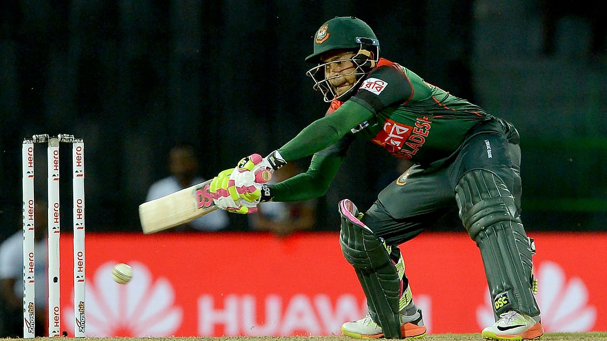 Mushfiq fought alone with a 72 off 55. AFP