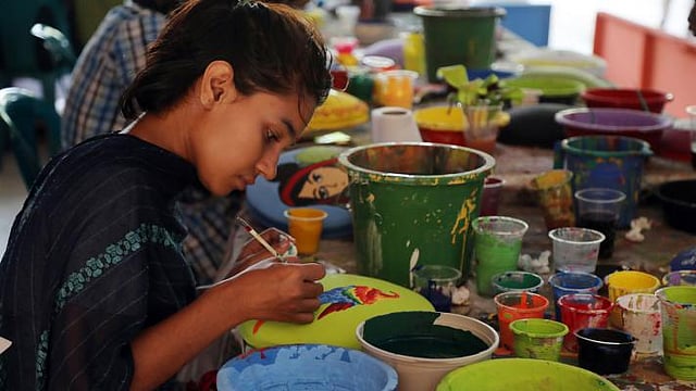 Each of the items are painted carefully. Photo: Sajid Hossain