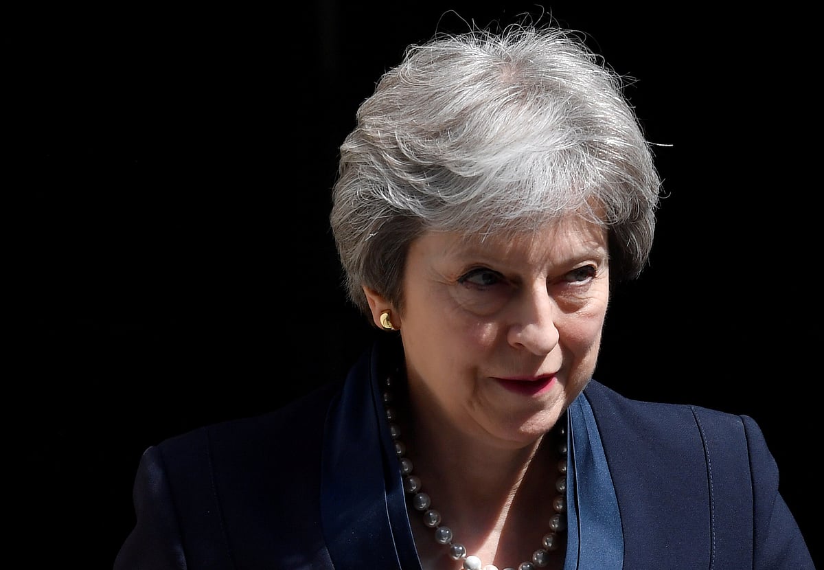 Britain`s Prime Minister Theresa May leaves 10 Downing Street in London, Britain, 23 May 2018. Photo: Reuters