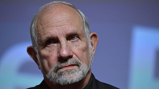 US director and producer Brian De Palma receives the Jaeger-LeCoultre Glory to the Filmmaker Award 2015 before the screening of the movie `De Palma` during the 72nd Venice International Film Festival at Venice Lido.Photo: AFP