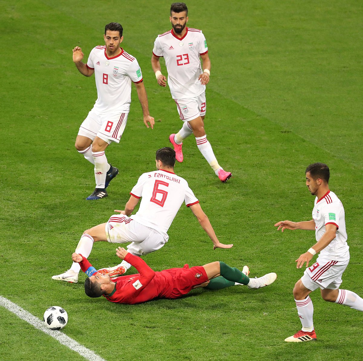 Portugal`s Cristiano Ronaldo walks on to the pitch before the match against Iran on 25 June. Photo: Reuters