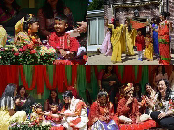 Bangladesh House, the official residence of Bangladesh ambassador to the Netherlands, wore a festive look to showcase colourful art and heritage of Bangladesh to the diplomatic community in the country. Photo: UNB