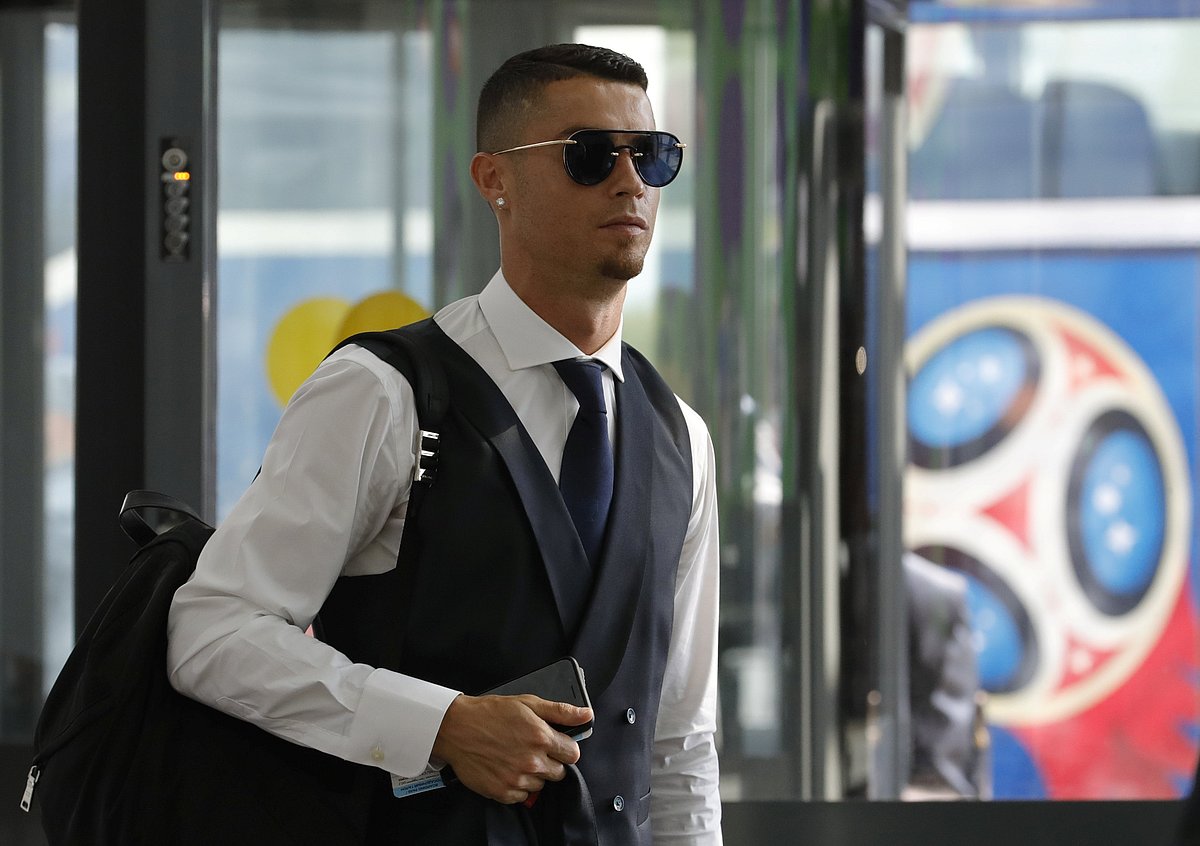 Portugal`s Cristiano Ronaldo at Zhukovsky International Airport, Moscow, Russia on 1 July 2018. Photo: Reuters