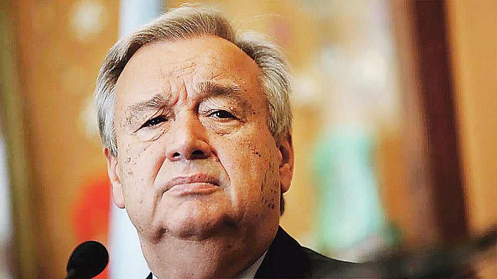 UN secretary general Antonio Guterres