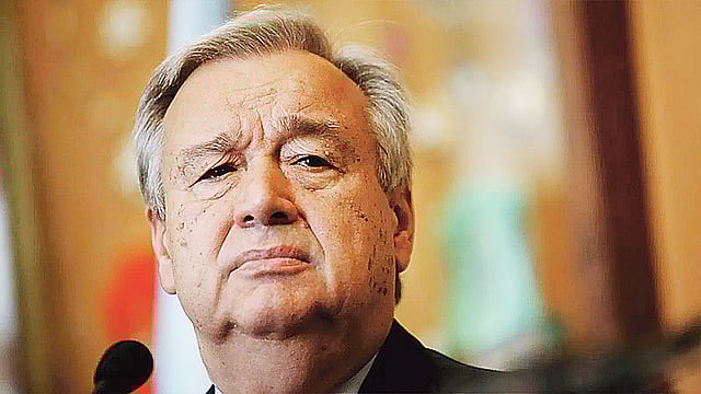 UN secretary general Antonio Guterres