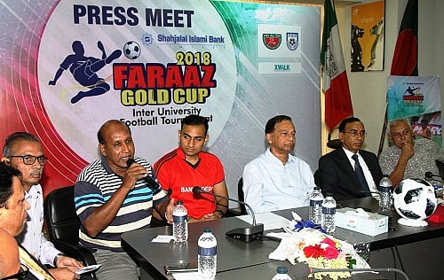The 20-team Faraaz Gold Cup Inter-University Football begins on Wednesday. Photo: UNB