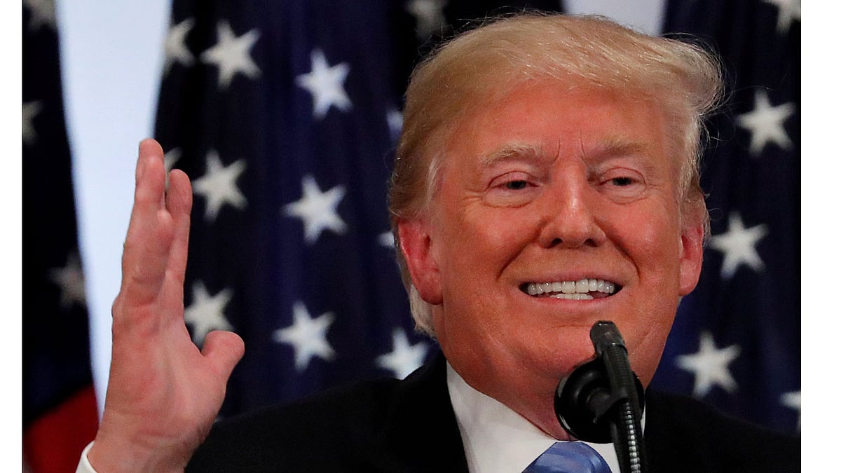 US president Donald Trump holds news conference during the 73rd session of the United Nations General Assembly in New York. Photo: Reuters