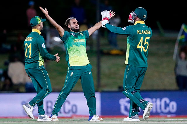 South Africa`s Imran Tahir. Photo: AFP