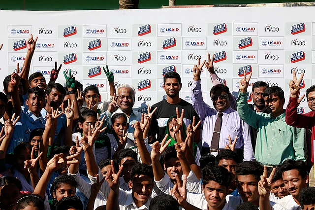 Mahmudullah Riyad playing a friendly cricket match during his visit to Chattogram as the good will ambassador of USAID. File Photo