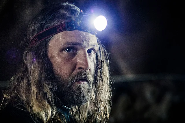 This handout photo released by De Warrenne Pictures Co Ltd. On 18 January, 2019 and taken on 7 December, 2018 shows Canadian cave rescue diver Erik Brown on location as an actor during the filming of `The Cave` in central Thailand. Photo: AFP