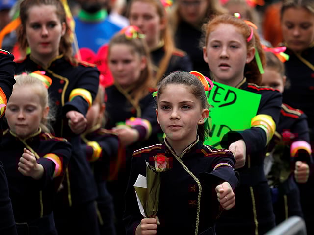 People take part in the March for Love at North Hagley Park after the last week`s mosque attacks in Christchurch, New Zealand on 23 March 2019. Photo: Reuters