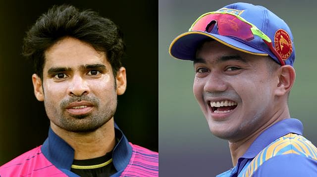 All-rounder Farhad Reza and pace bowler Taskin Ahmed. Photo: Prothom Alo