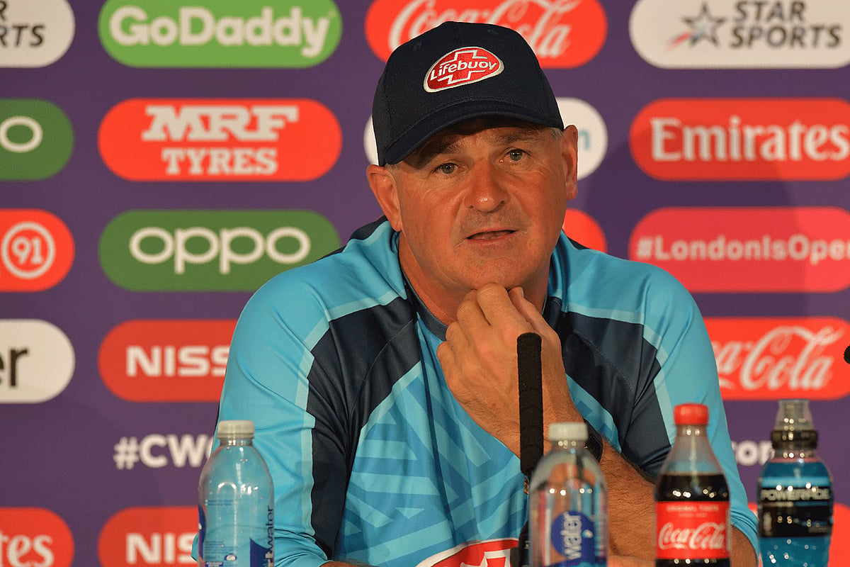 Steve Rhodes attends a press conference at Lord`s cricket ground in London on 4 July, 2019. Photo: AFP