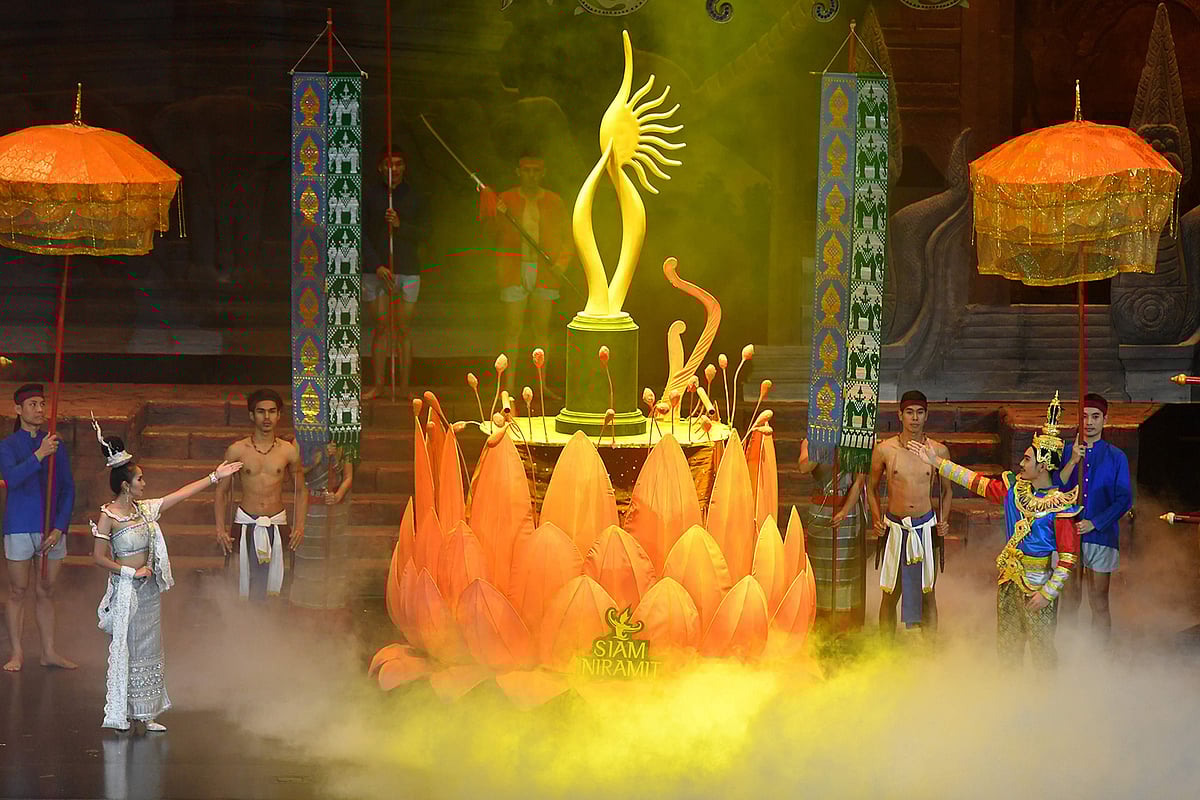 In this file photo taken on June 24, 2018 Thai performers in traditional costume present the opening act during the IIFA Awards of the 19th International Indian Film Academy (IIFA) festival at the Siam Niramit Theatre in Bangkok. India`s `Bollywood Oscars` will rock Mumbai on Wednesday. Photo: AFP