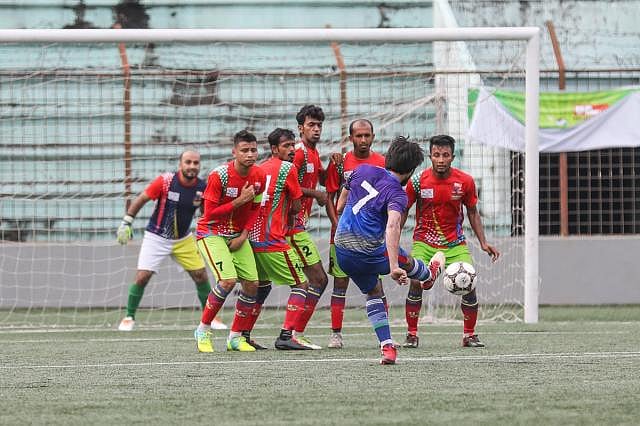 Intishar dreams of playing for the national football team. Photo : Prothom Alo