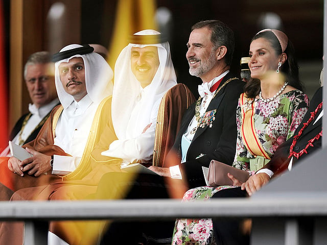 Spanish King Felipe VI and Queen Letizia attend the enthronement ceremony of Japan`s Emperor Naruhito at the Imperial Palace in Tokyo, Japan22 October 2019. Photo: AFP