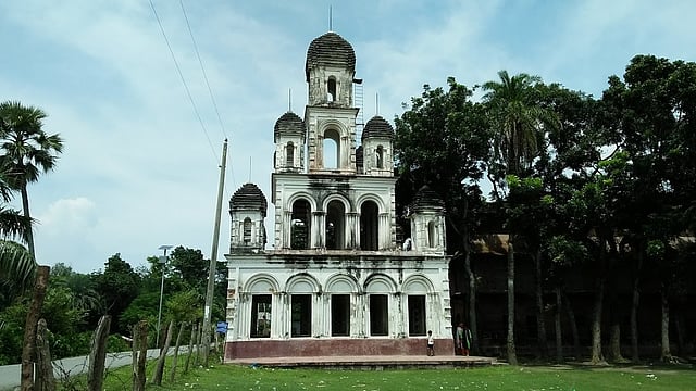 Nabaratna temple at Teota zamindar bari at Shibalaya, Manikganj