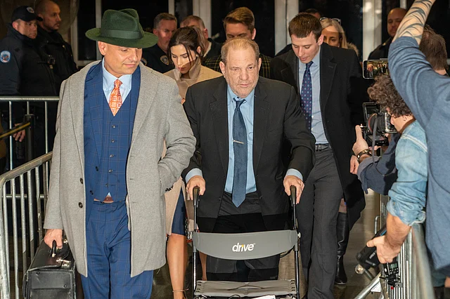 Harvey Weinstein departs Manhattan Criminal Court after the days proceedings in his sexual assault trial on 29 January in New York City. Photo: AFP