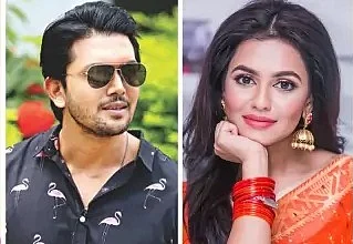 Actor Arifin Shuvoo and actress Nusrat Faria