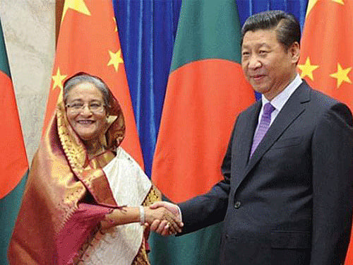 Prime minister Sheikh Hasina and China president Xi Jinping