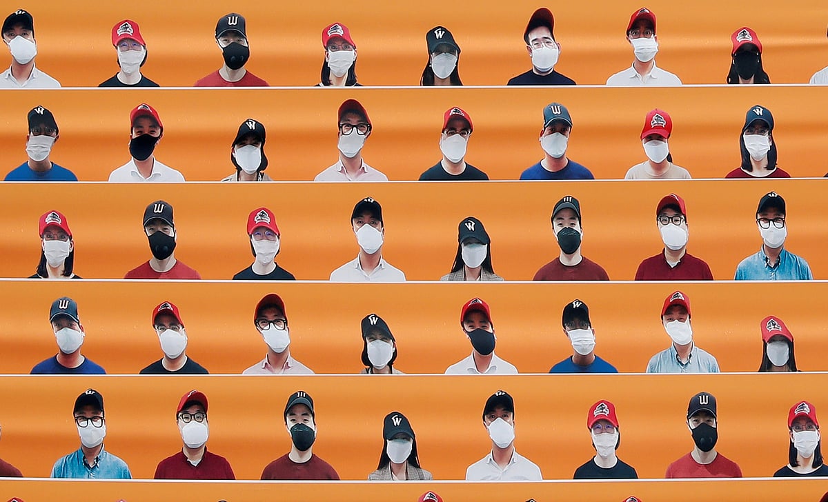 General view of the dummies replacing the audience before the match, despite most sports being cancelled around the world the local league starts behind closed doors due to the spread of the coronavirus disease (COVID-19) Picture taken 5 May 2020. Reuters