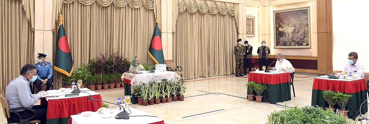 Prime minister Sheikh Hasina says the government tries best to maintain pace of development amid COVID-19.