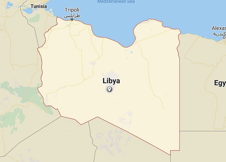 Map of Libya. Google screen-grab