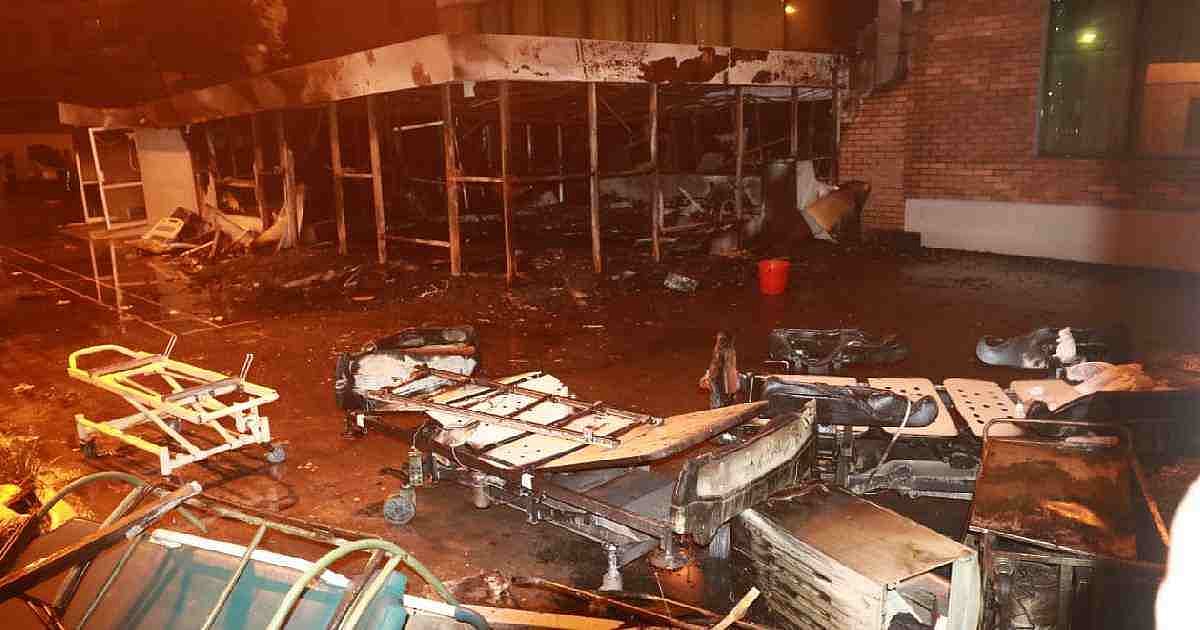 Fire broke out at United Hospital on 27 May 2020