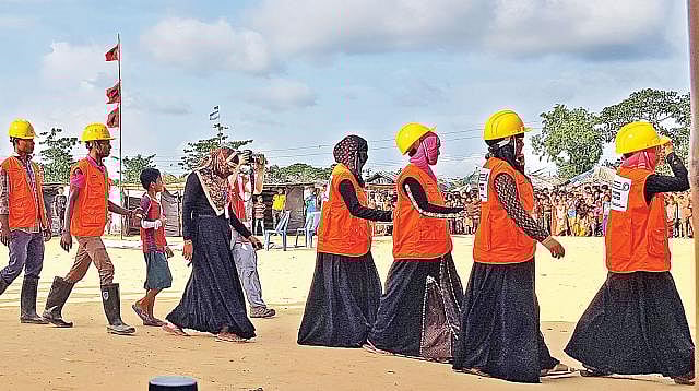 CPP volunteers take part in a showdown in Cox's Bazar