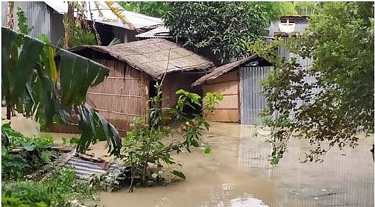 People panic as Faridpur town protection embankment collapses