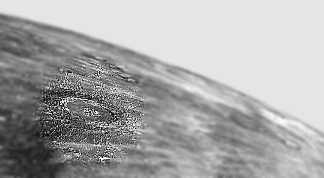 Abedin crater on planet Mercury