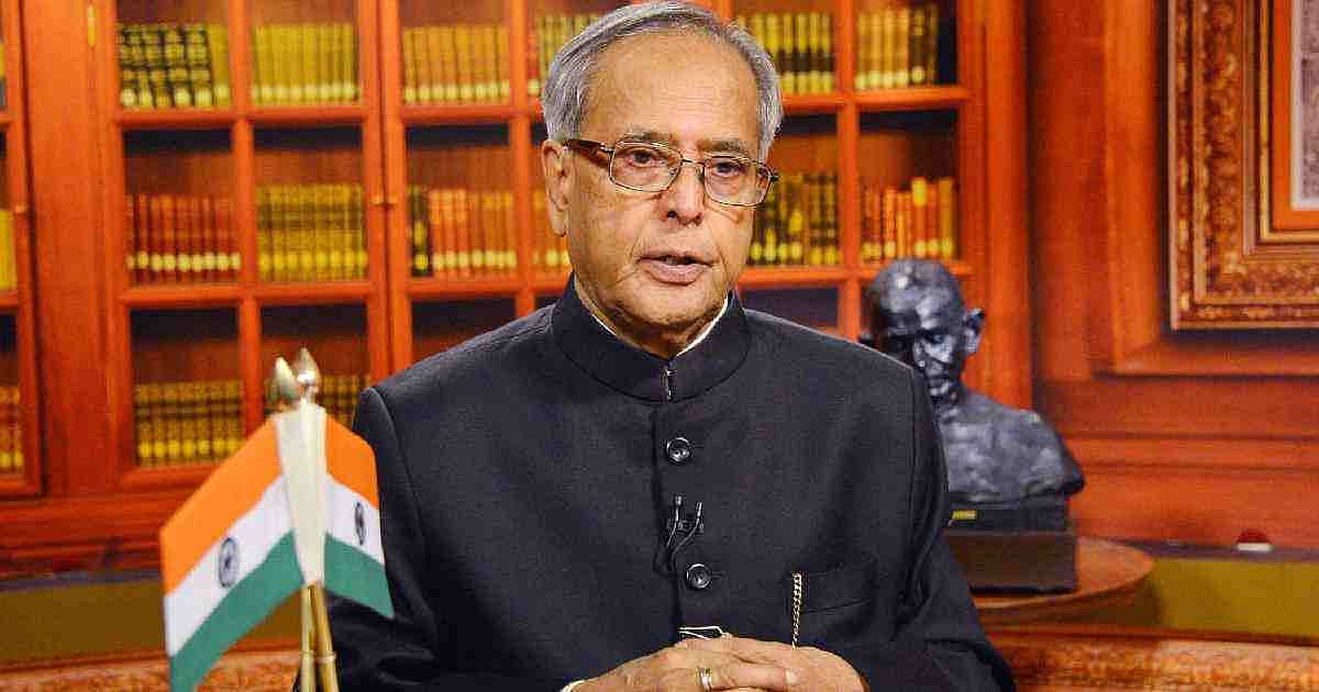 Former Indian president Pranab Mukherjee