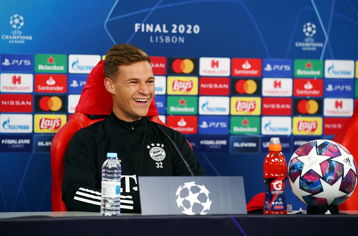 Bayern Munich's Joshua Kimmich during the press conference before the Champions League final against PSG at Estadio da Luz, Lisbon, Portugal on 22 August 2020