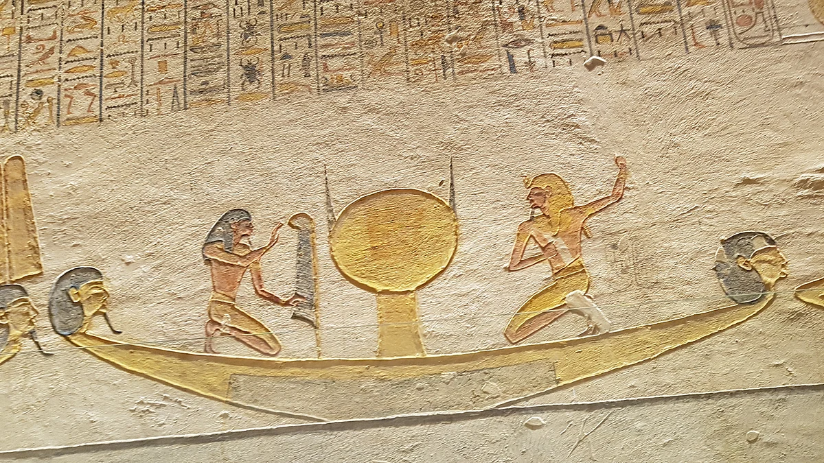 Hieroglyphics on the tomb of Ramses IX