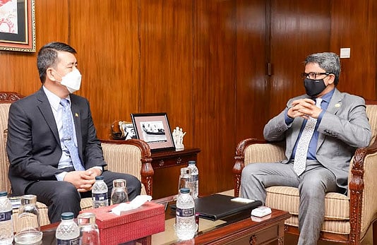 Bhutanese ambassador to Bangladesh RinchenKuentsyl made a call on Bangladesh’s state minister for foreign affairs Shahriar Alam on Monday