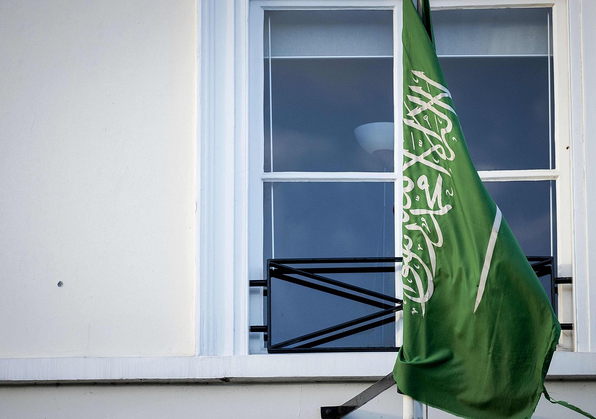 This picture shows the Embassy of Saudi Arabia in The Hague, on 12 November.