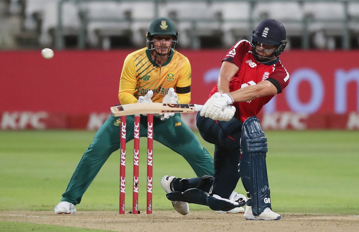 England's Dawid Malan in action against South Africa