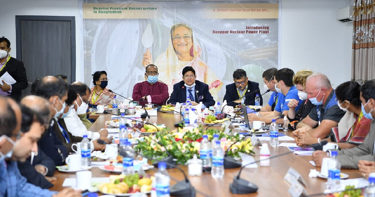 Foreign minister AK Abdul Momen visits Rooppur atomic power plant in Ishwardi, Pabna on 13 November 2020