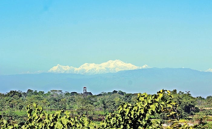 World's third highest peak Kanchenjunga is visible from Panchagarh's Tetulia upazila. This picture was taken from Tetulia Dak Bungalow area recently